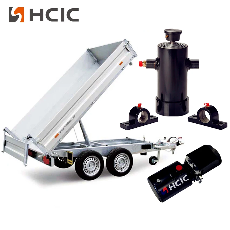 12tunový samostatný hydraulický přívěsný zvedák s integrovanou 12V DC napájecí jednotkou