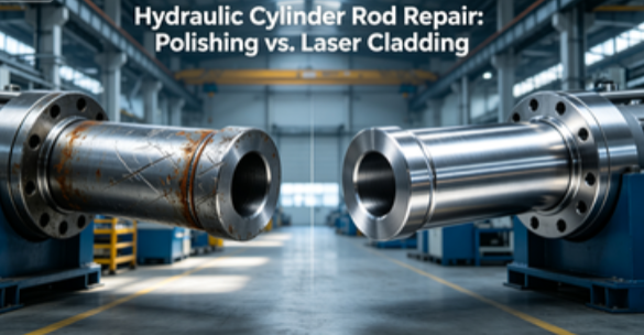 Porovnání opravy škrábanců na tyči hydraulického válce: leštění vs laserové opláštění – průvodce cenou a životností