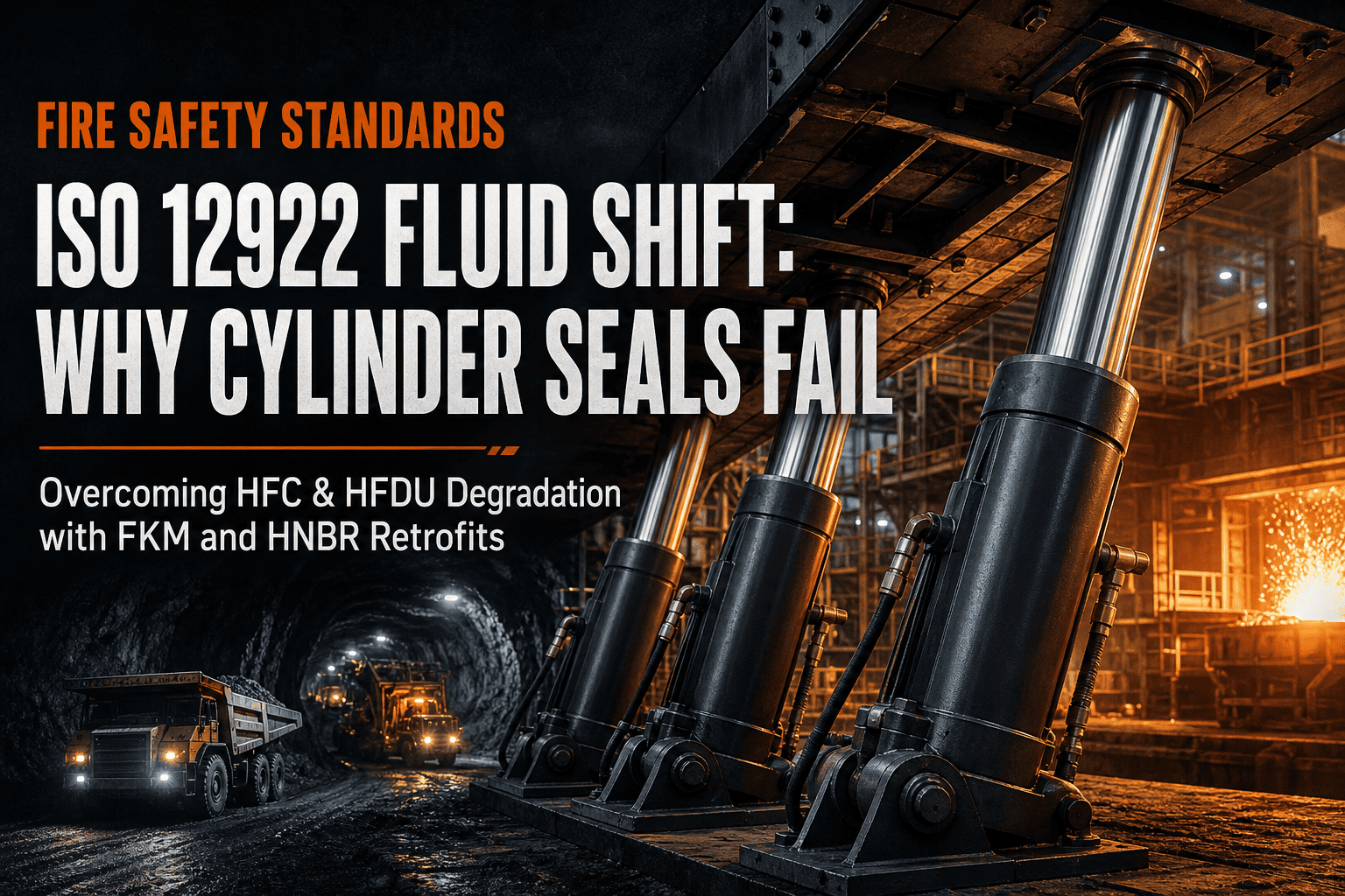 Posun globální požární bezpečnosti: Proč si kapaliny ISO 12922 HFDU a HFC vynucují přepracování těsnění hydraulických válců