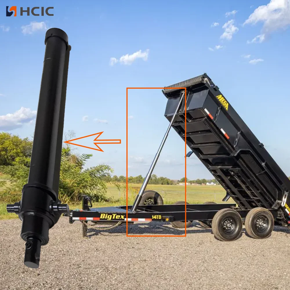 4stupňový teleskopický sklápěcí válec podvozku pro těžké sklápěcí přívěsy
