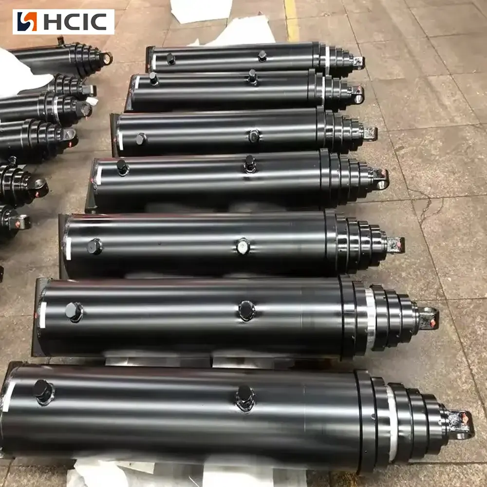 double-acting multi-stage hydraulic cylinder